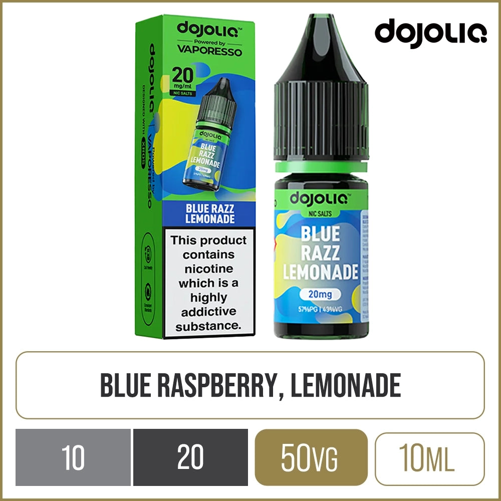 Blue Razz Lemonade DOJOLIQ Nic Salts By Vaporesso E-Liquid 10ml