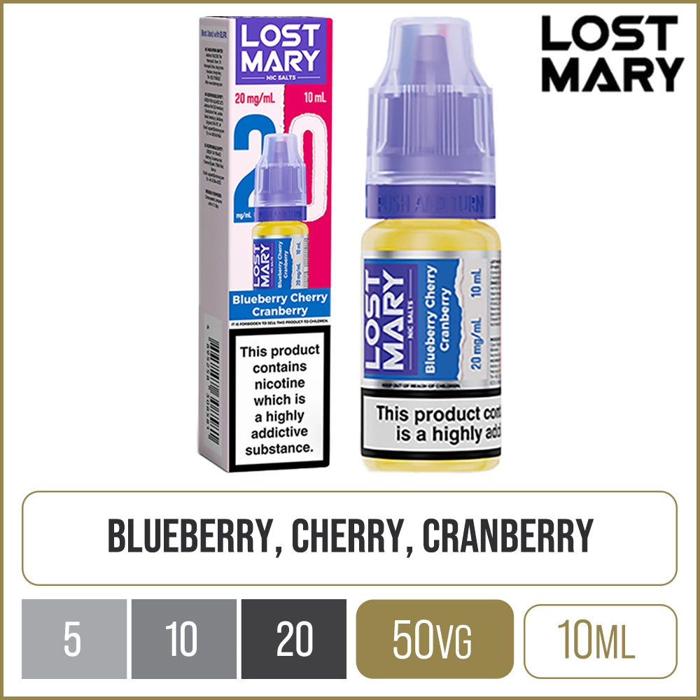 Blueberry Cherry Cranberry Lost Mary Nic Salts E-Liquid 10ml