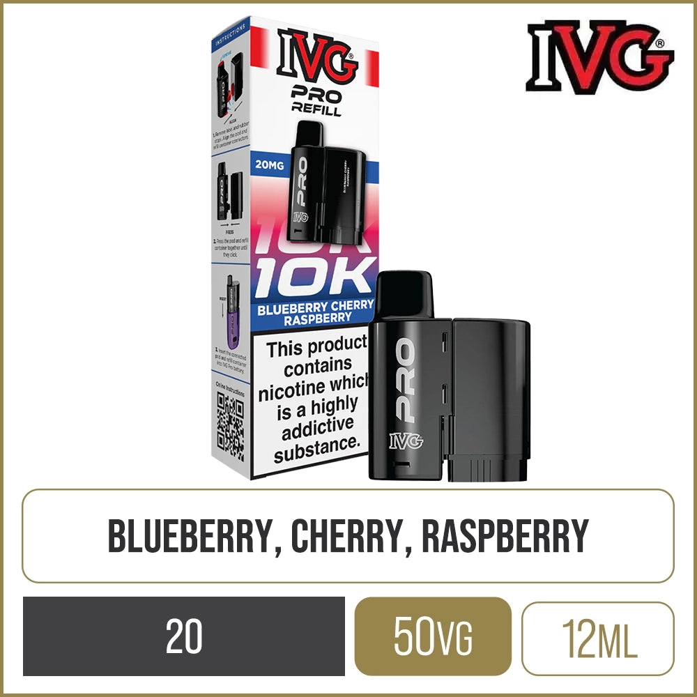 Blueberry Cherry Raspberry IVG Pro Pod & Refill 12ml