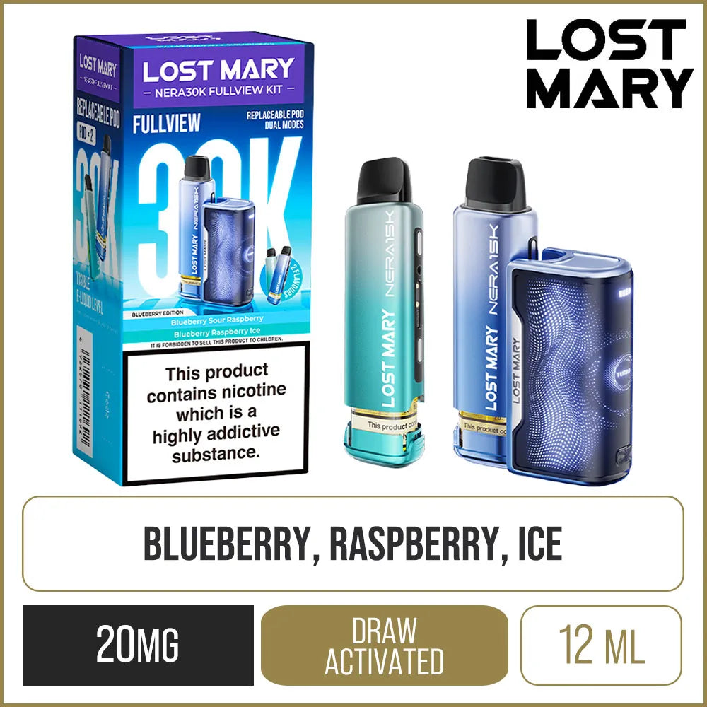 Lost Mary Nera 30K Fullview Blueberry Edition Pod Vape Kit 24ml