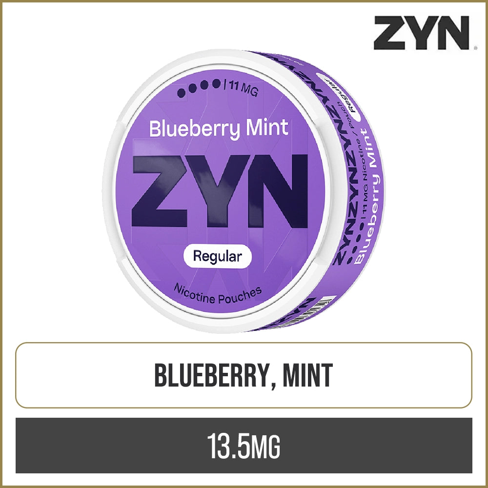 Blueberry Mint ZYN Regular Nicotine Pouches 21 Pack