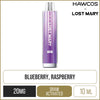Blueberry Sour Raspberry Hawcos x Lost Mary Pro Max 7000 Pod Vape Kit 10ml