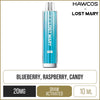 Blueberry Razz Gami Hawcos x Lost Mary Pro Max 7000 Pod Vape Kit 10ml