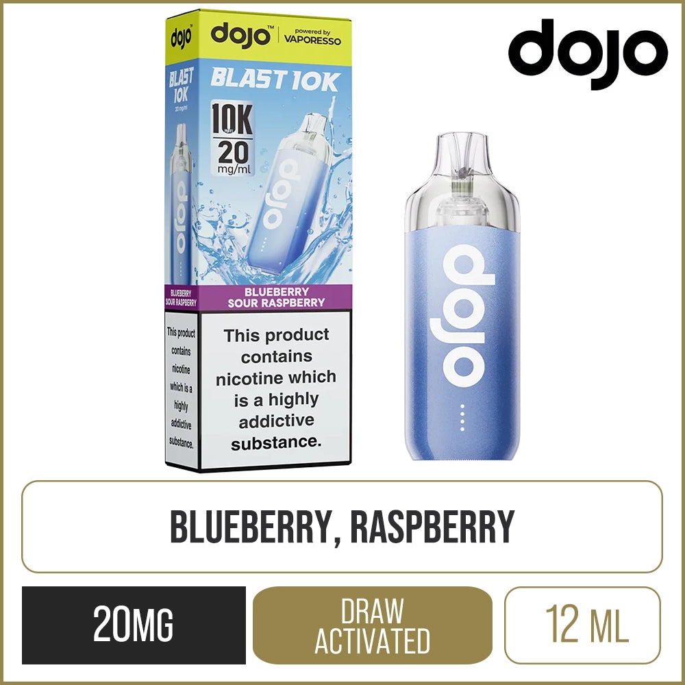 DOJO Blast 10K Blueberry Sour Raspberry Pod Vape Kit 10ml