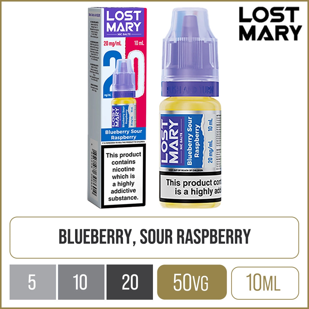 Blueberry Sour Raspberry Lost Mary Nic Salts E-Liquid 10ml