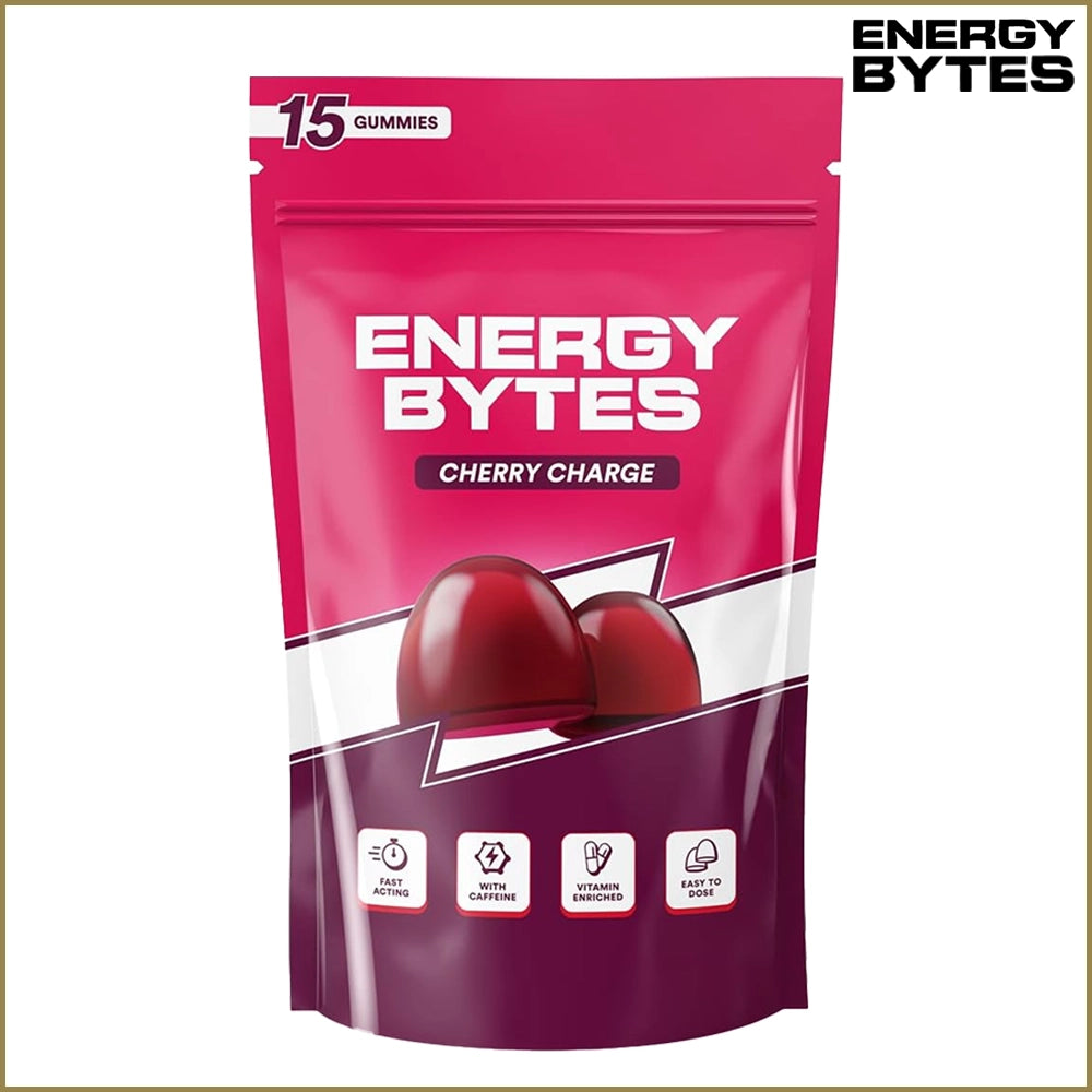 Cherry Charge Energy Bytes Caffeine Gummies 15 Pack