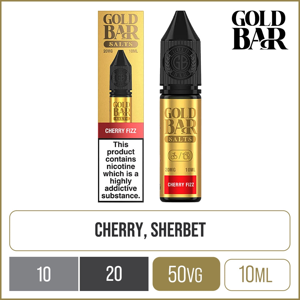 Cherry Fizz Gold Bar Salts E-Liquid 10ml