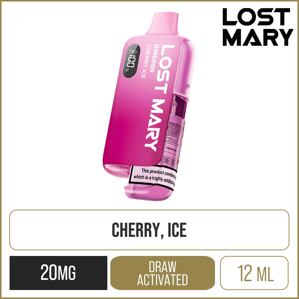 Lost Mary BM6000 Cherry Ice Pod Vape Kit 12ml
