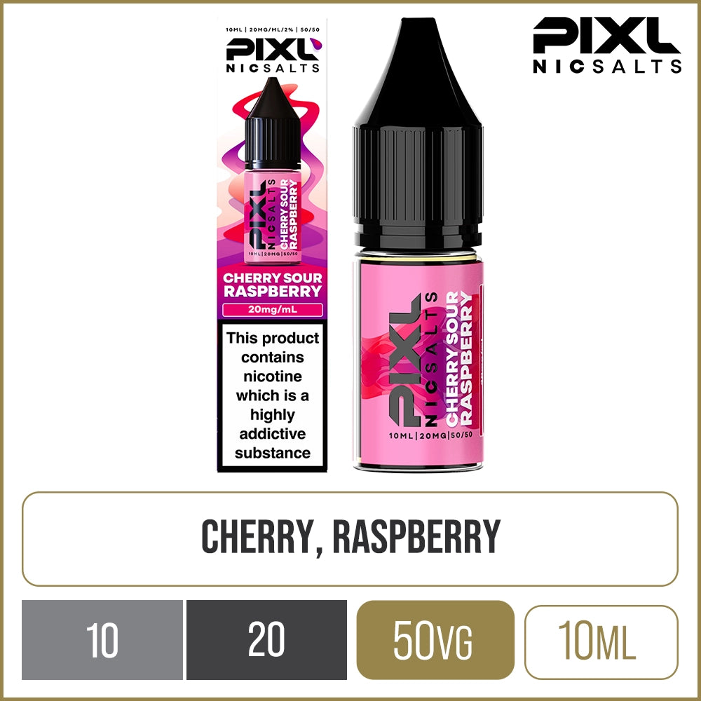Cherry Sour Raspberry PIXL Nic Salts E-Liquid 10ml