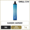 Chill Zero 3000 disposable vape in a blue razz flavour.