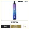 Chill Zero 3000 blueberry flavoured disposable vape 0mg.