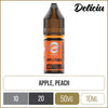 Deliciu Nic Salt e-liquid in a 10mg nicotine strength with product information at the bottom.