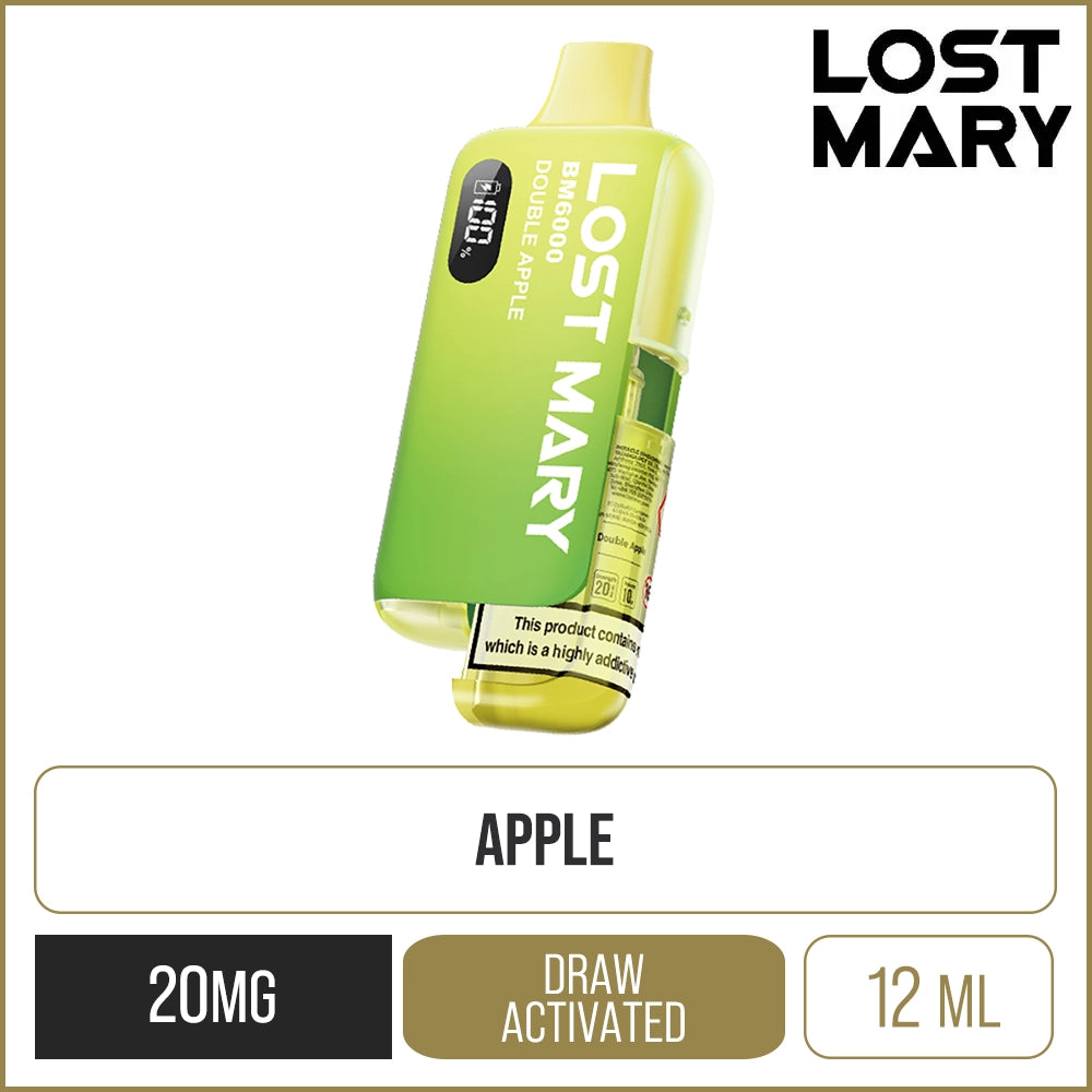 Lost Mary BM6000 Double Apple Pod Vape Kit 12ml