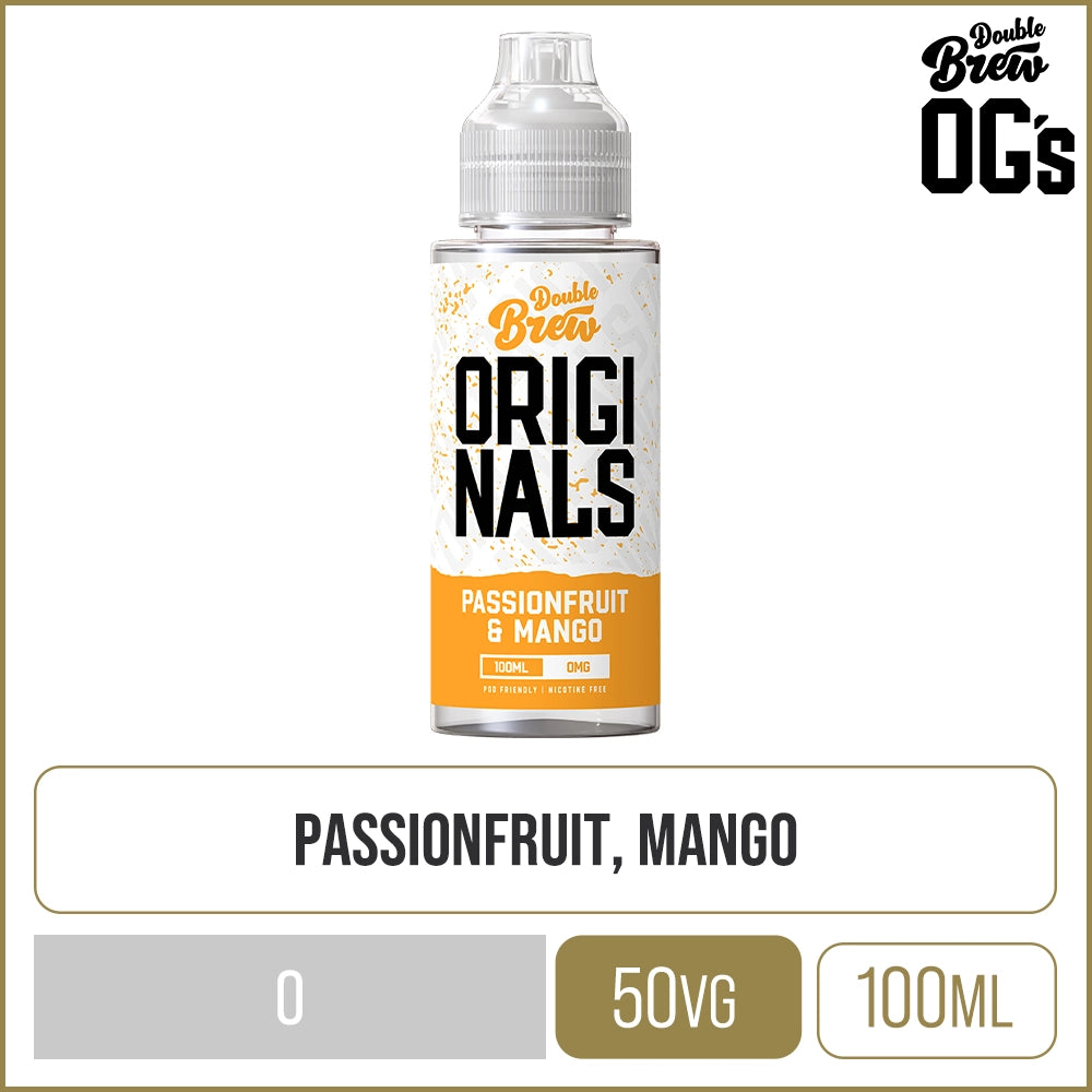Double Brew Originals Passionfruit & Mango E-Liquid 100ml