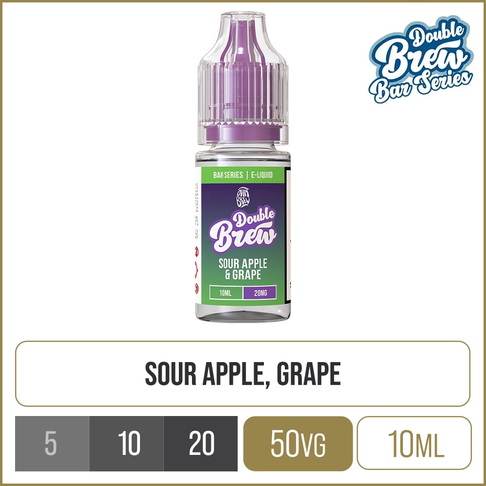 Sour Apple & Grape Double Brew Bar Series E-Liquid 10ml