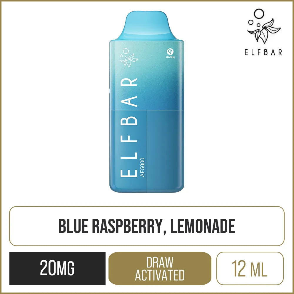 Elf Bar AF5000 Blue Razz Lemonade Rechargeable Disposable Vape 12ml