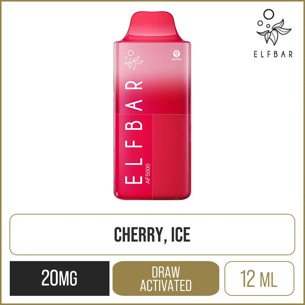 Elf Bar AF5000 Cherry Ice Rechargeable Disposable Vape 12ml