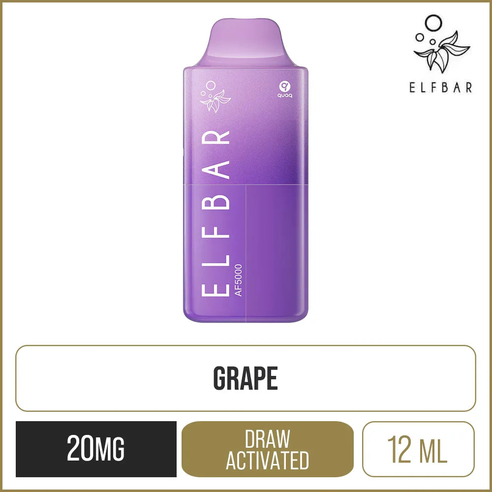 Elf Bar AF5000 Grape Rechargeable Disposable Vape 12ml
