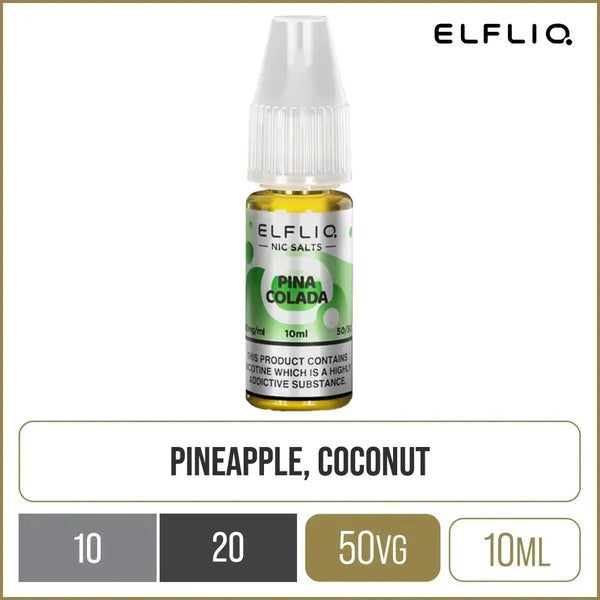 Buy Pina Colada ELFLIQ Vape Juice - Free Delivery | 4 For 10 Buy Pina Colada ELFLIQ Vape Juice - Free Delivery | 4 For 10