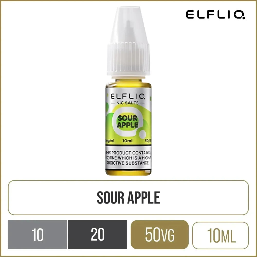 ELFLIQ by Elf Bar Sour Apple E-Liquid 10ml
