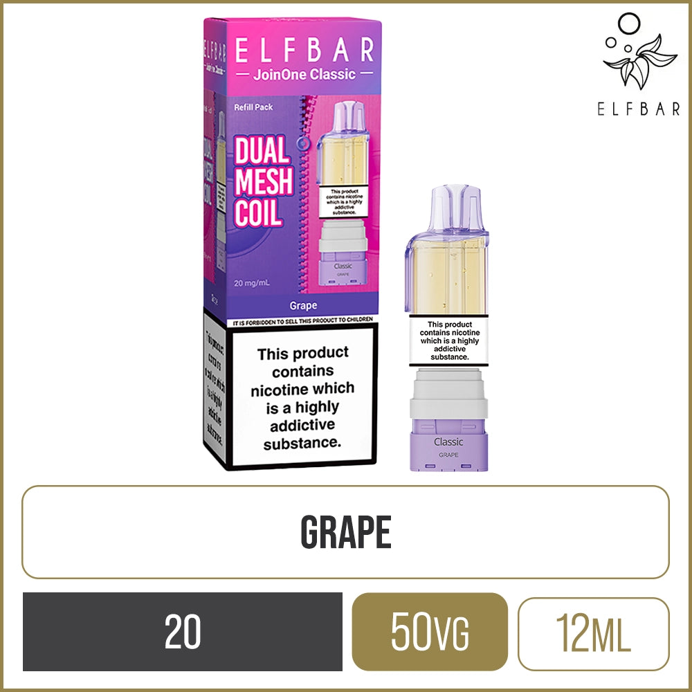 Grape Elf Bar JoinOne Classic Pod & Refill 12ml