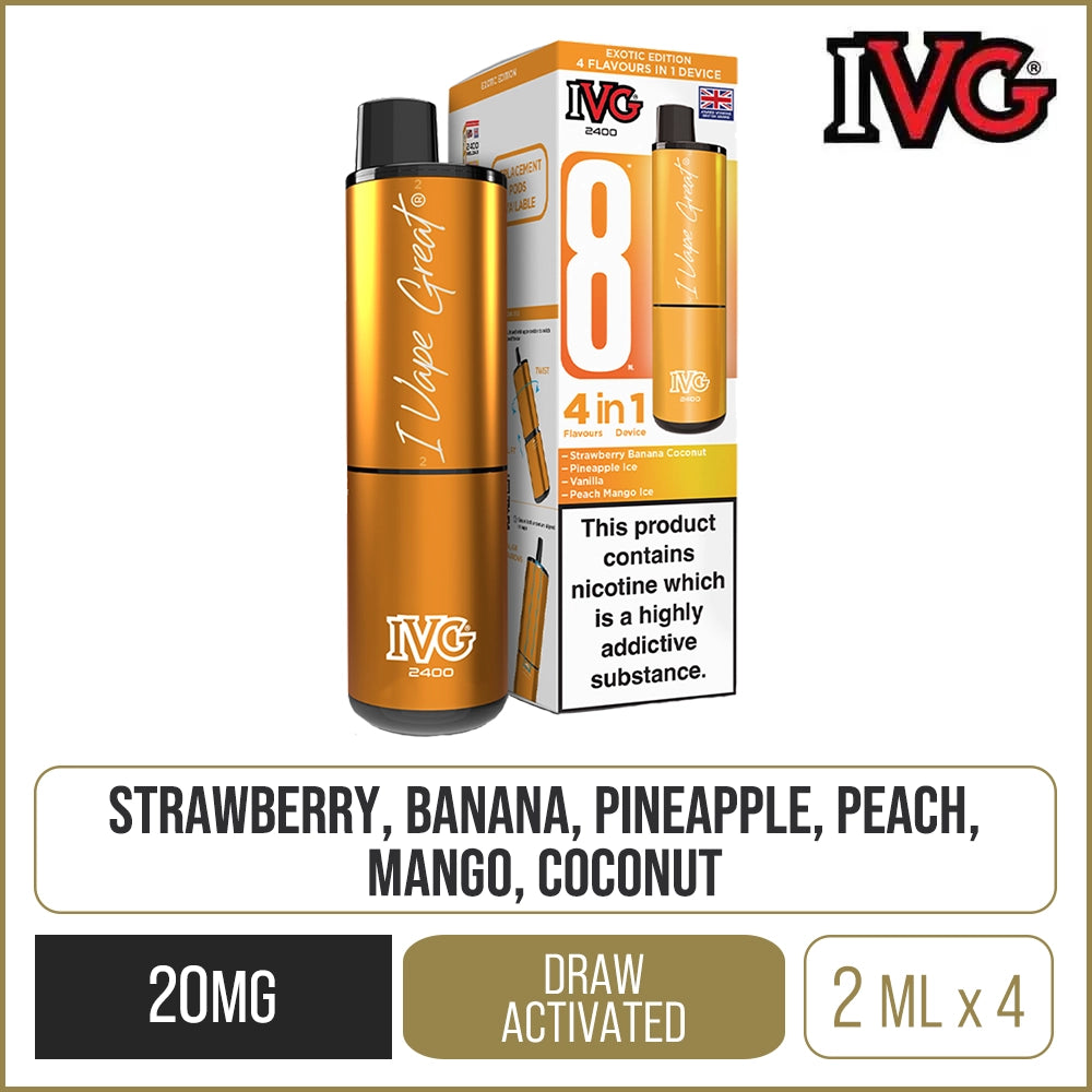 IVG 2400 4 in 1 Exotic Edition Pod Vape Kit 8ml