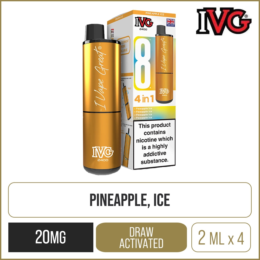 IVG 2400 4 in 1 Pineapple Edition Pod Vape Kit 8ml