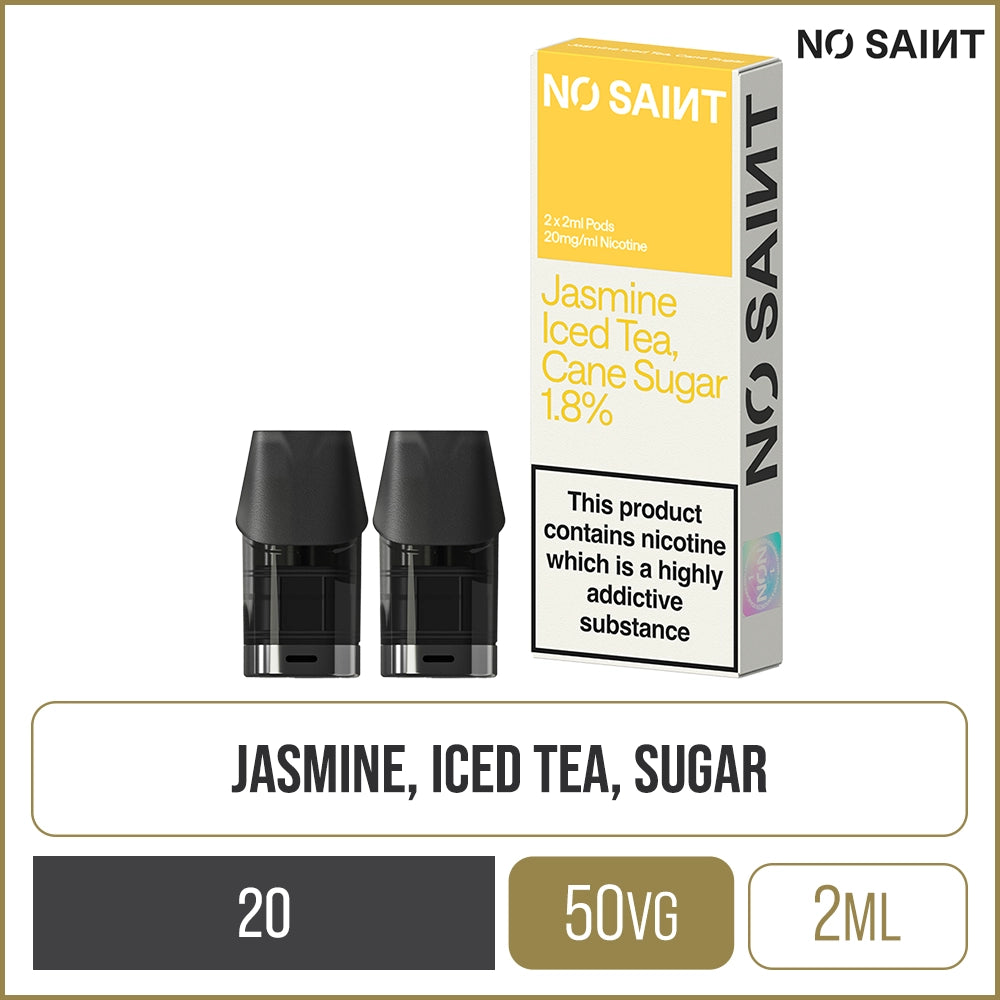 Jasmine Iced Tea Cane Sugar NO SAINT Pod 2 Pack