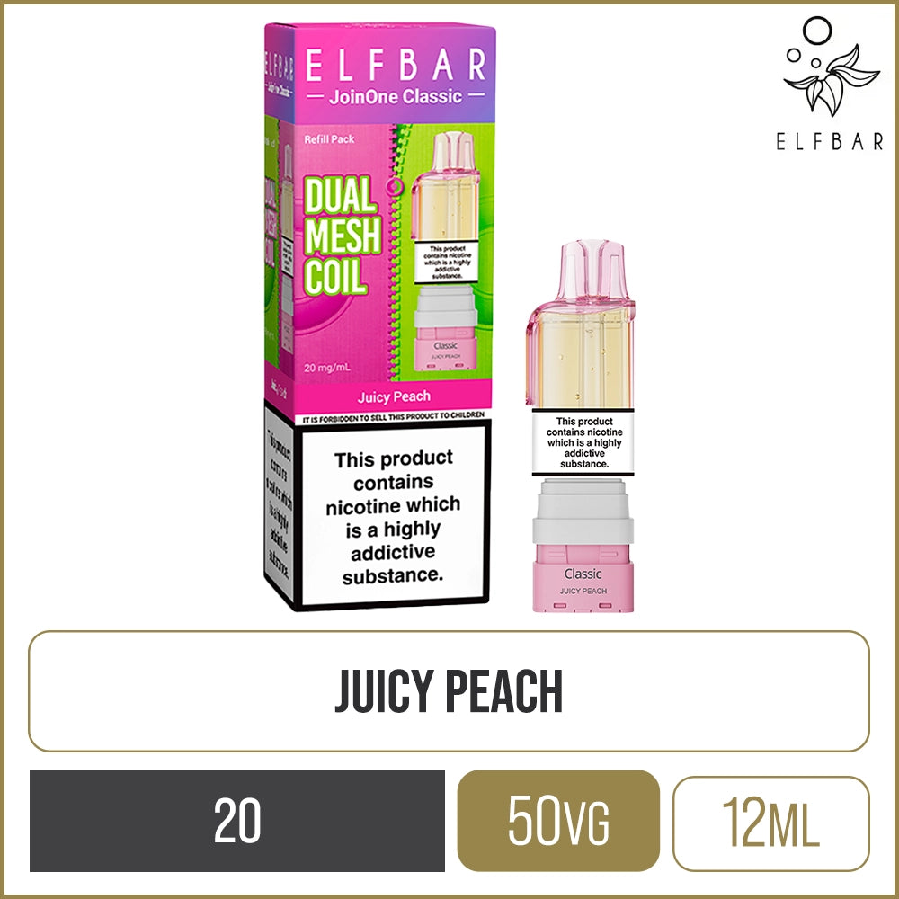 Juicy Peach Elf Bar JoinOne Classic Pod & Refill 12ml