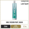 Kiwi Passion Fruit Guava Hawcos x Lost Mary Pro Max 7000 Pod Vape Kit 10ml