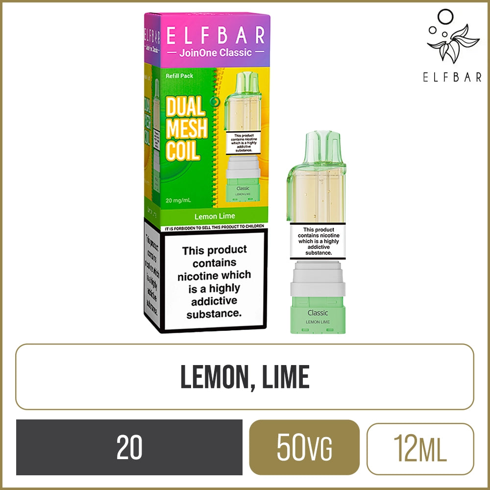 Lemon Lime Elf Bar JoinOne Classic Pod & Refill 12ml