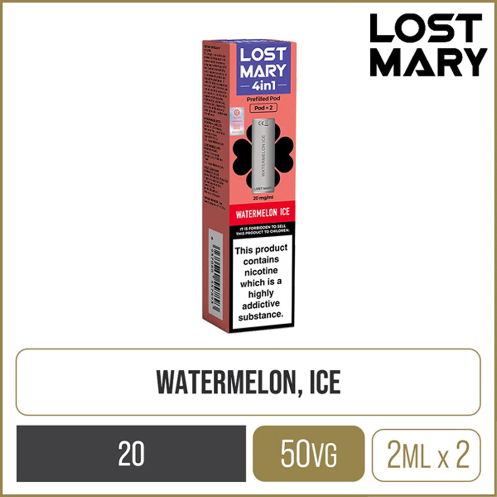 Buy Watermelon Ice Lost Mary 4in1 Pods - Free Delivery Buy Watermelon Ice Lost Mary 4in1 Pods - Free Delivery