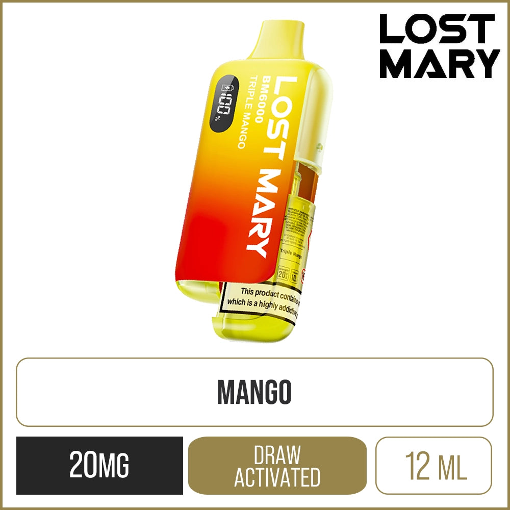 Lost Mary BM6000 Triple Mango Pod Vape Kit 12ml