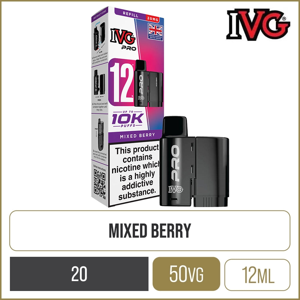 Mixed Berry IVG Pro Pod & Refill 12ml