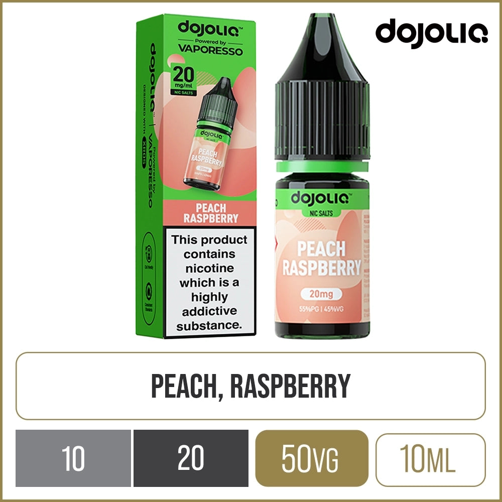 Peach Raspberry DOJOLIQ Nic Salts By Vaporesso E-Liquid 10ml