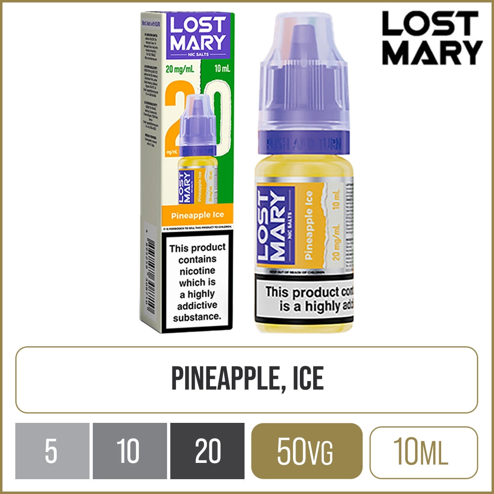 Pineapple Ice Lost Mary Nic Salts E-Liquid 10ml