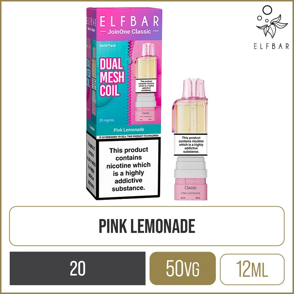 Pink Lemonade Elf Bar JoinOne Classic Pod & Refill 12ml