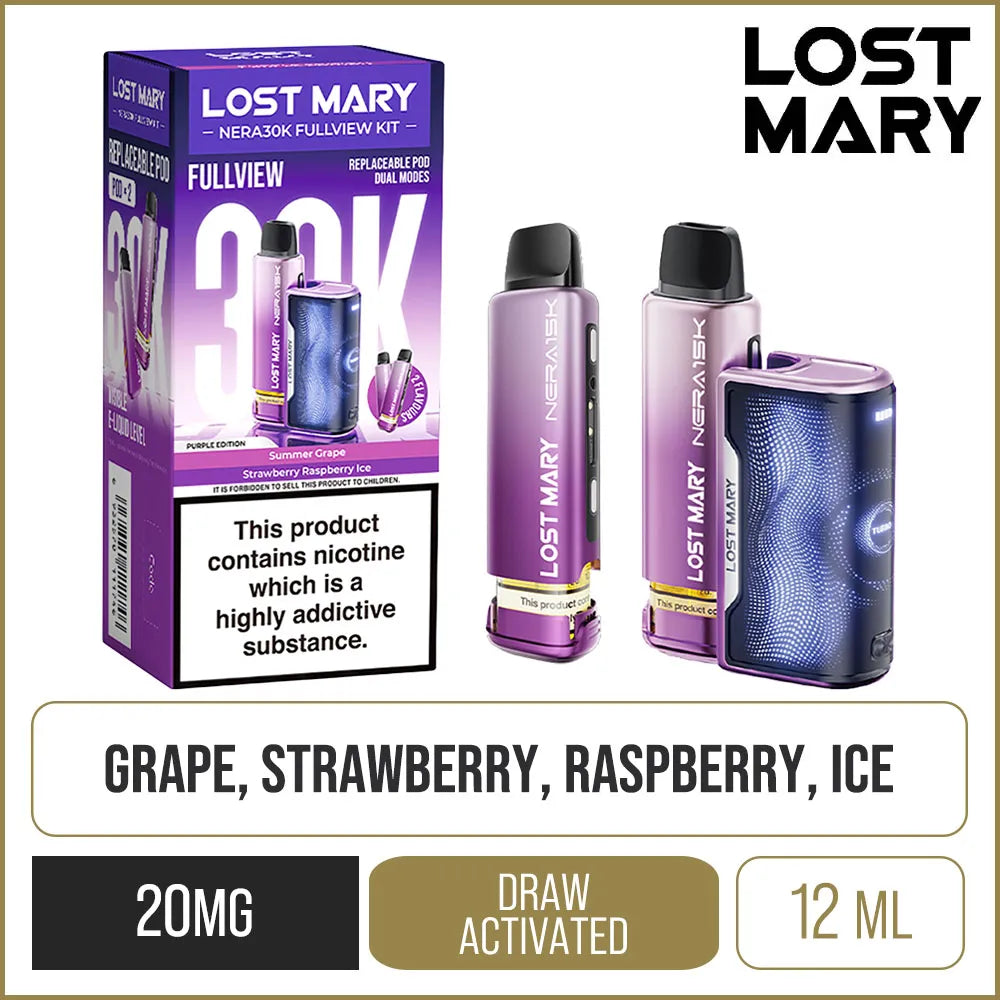 Lost Mary Nera 30K Fullview Purple Edition Pod Vape Kit 24ml