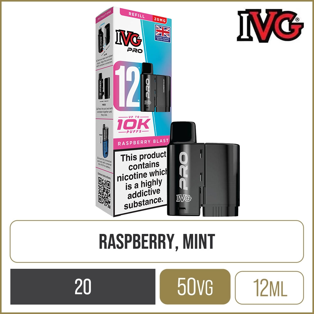 Raspberry Blast IVG Pro Pod & Refill 12ml