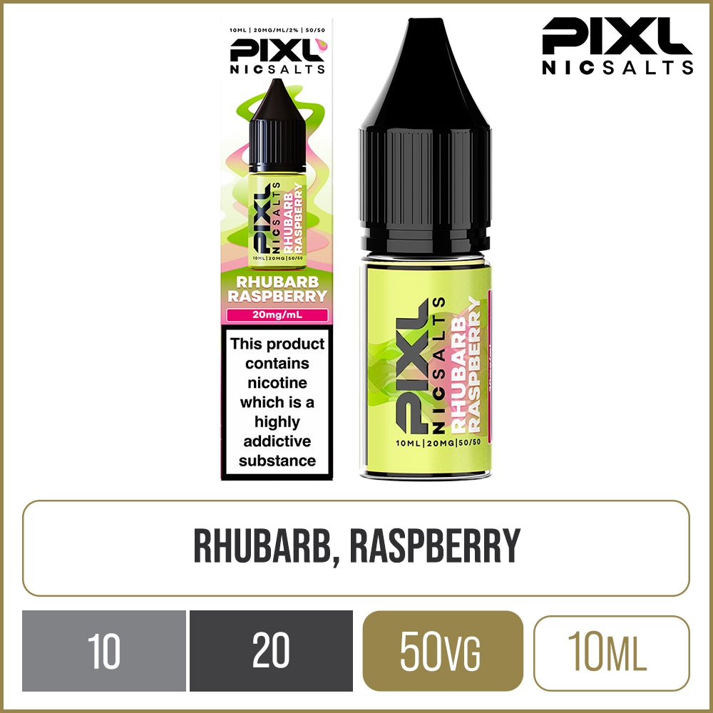 Rhubarb Raspberry PIXL Nic Salts E-Liquid 10ml