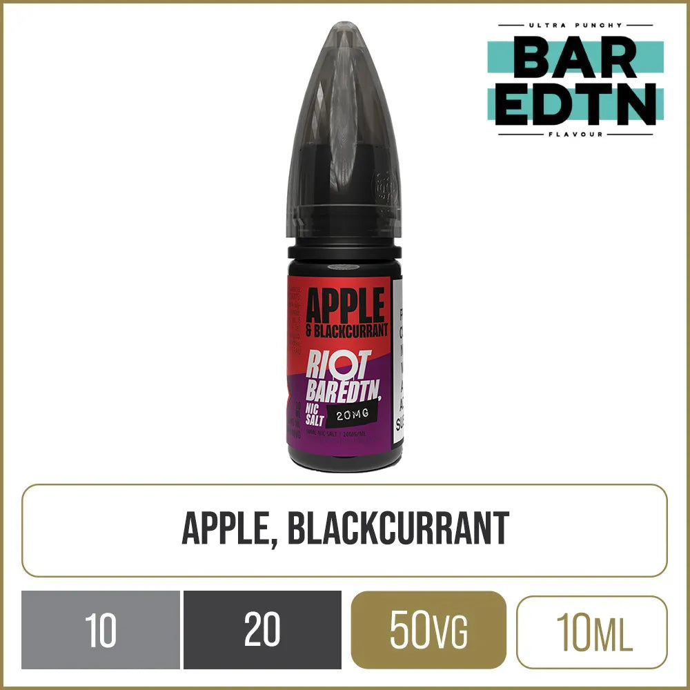 Riot BAR EDTN Apple Blackcurrant E-Liquid 10ml