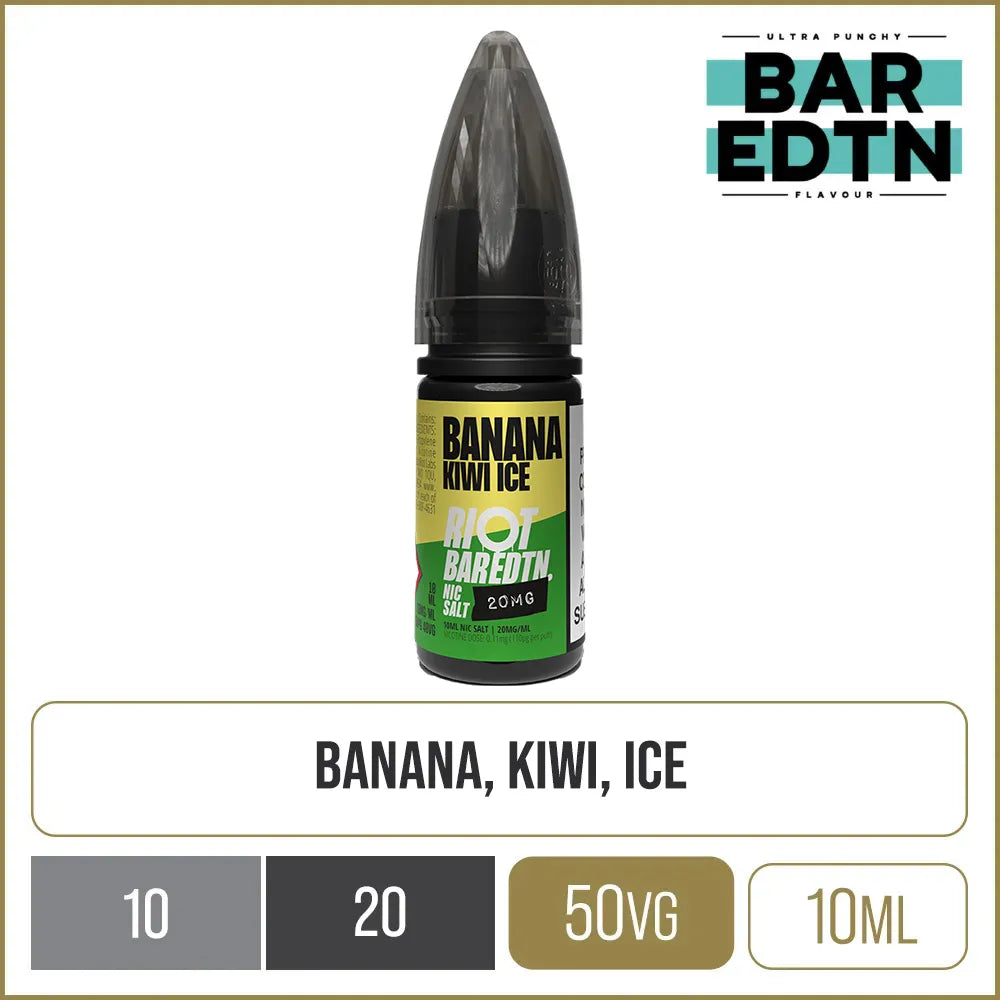 Riot BAR EDTN Banana Kiwi Ice E-Liquid 10ml
