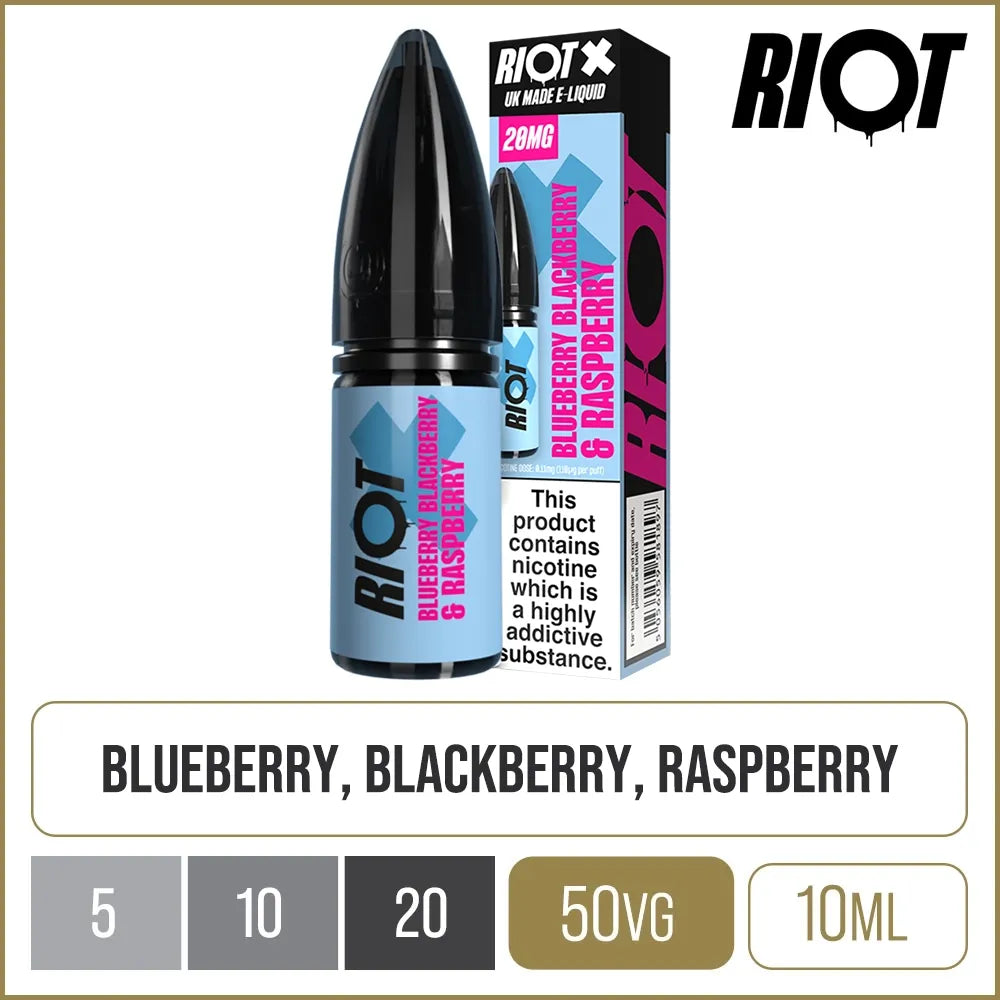 Blueberry Blackberry & Raspberry Riot X E-Liquid 10ml