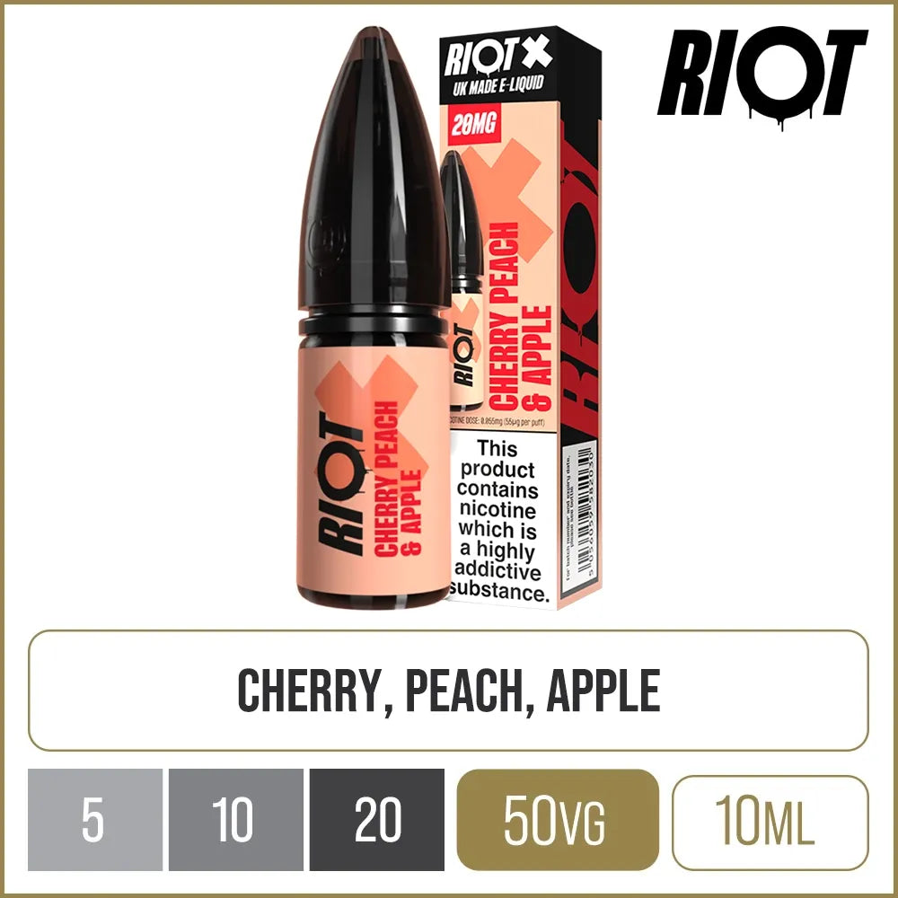 Cherry Peach & Apple Riot X E-Liquid 10ml
