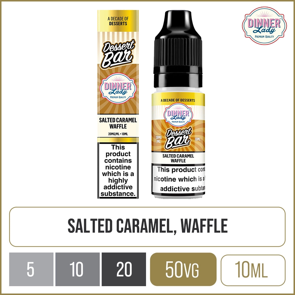 Salted Caramel Waffle Dinner Lady Dessert Bar E-Liquid 10ml