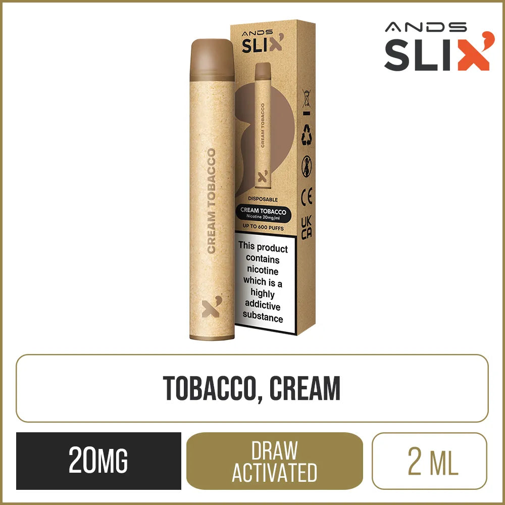 Slix Cream Tobacco Disposable Vape