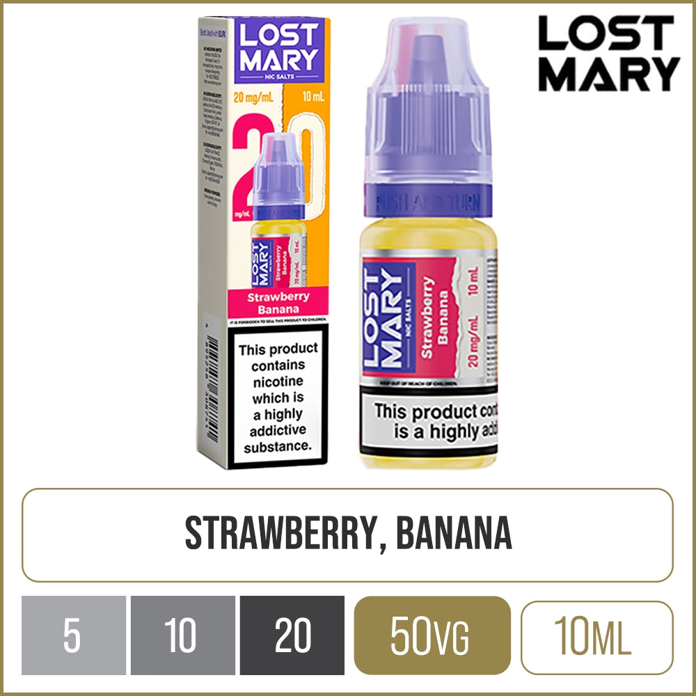 Strawberry Banana Lost Mary Nic Salts E-Liquid 10ml