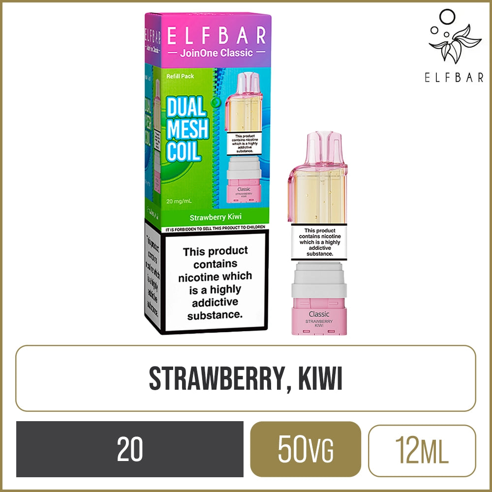 Strawberry Kiwi Elf Bar JoinOne Classic Pod & Refill 12ml