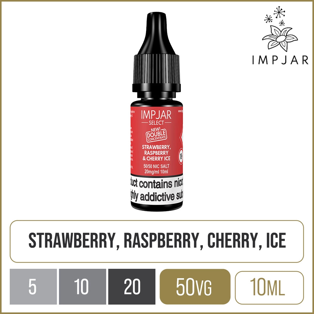 Strawberry Raspberry Cherry Ice Imp Jar Select E-Liquid 10ml