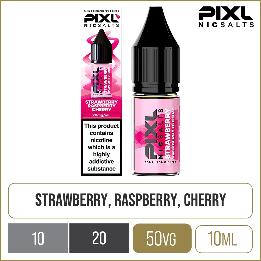 Strawberry Raspberry Cherry PIXL Nic Salts E-Liquid 10ml